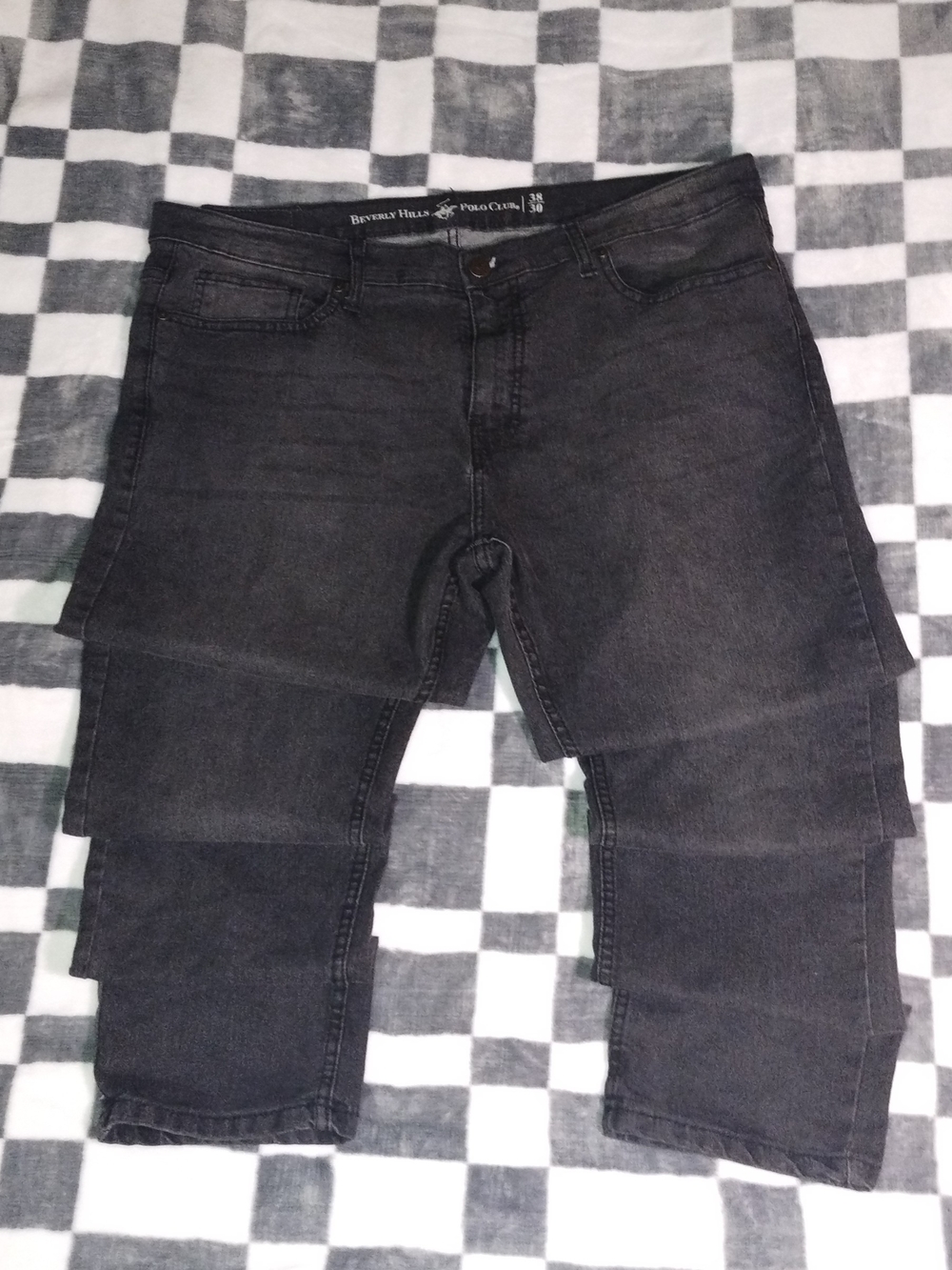 Beverly Hills Polo Club Men’s Charcoal Slim Straight Jeans